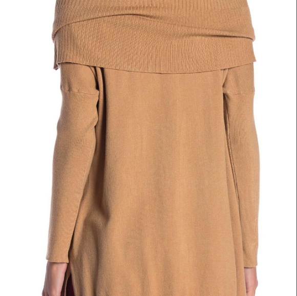 5 For $20.00 Dreamers by Debut Ribbed Foldover Neckline/Off Shoulder Sweater - Picture 2 of 12